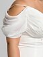 Χαμηλού Κόστους Βραδινά Φορέματα-Ίσια Γραμμή Ανοικτή Πλάτη Φόρεμα Χοροεσπερίδα Μακρύ Κοντομάνικο Λεπτές Τιράντες Σιφόν με Κρυστάλλινη λεπτομέρεια 2022 / Επίσημο Βραδινό