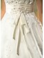 Χαμηλού Κόστους Νυφικά Φορέματα-Βραδινή τουαλέτα Καρδιά Ουρά μέτριου μήκους Τούλι Φορέματα γάμου φτιαγμένα στο μέτρο με Φιόγκος / Χάντρες / Διακοσμητικά Επιράμματα με LAN TING BRIDE®