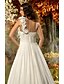cheap Wedding Dresses-Princess A-Line Wedding Dresses One Shoulder Floor Length Chiffon Sleeveless with Ruched Draping Flower 2020