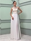 olcso Menyasszonyi ruhák-Szűk szabású Esküvői ruhák Ékszer Földig érő Sifon Csipke Rendszeres hevederek Átlátszó val vel Pántlika / szalag Gyöngydíszítés Hasíték 2021