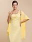 cheap Wraps &amp; Shawls-Shawls Chiffon Party Evening / Casual Wedding  Wraps / Shawls With Draping / Solid