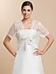 cheap Wraps &amp; Shawls-Short Sleeve Shrugs Lace / Tulle / Cotton Party Evening Wedding  Wraps / Bolero With Pattern