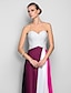 cheap Evening Dresses-A-Line Empire Holiday Prom Dress Sweetheart Neckline Sleeveless Floor Length Chiffon with Split Front 2022