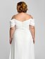 Χαμηλού Κόστους Βραδινά Φορέματα-Ίσια Γραμμή Ανοικτή Πλάτη Φόρεμα Χοροεσπερίδα Μακρύ Κοντομάνικο Λεπτές Τιράντες Σιφόν με Κρυστάλλινη λεπτομέρεια 2022 / Επίσημο Βραδινό