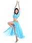 cheap Belly Dancewear-Belly Dance Top Coin Beading Split Front Women&#039;s Training Performance 7.87inch(20cm) Chiffon