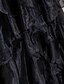 お買い得  イブニングドレス-Ａライン エレガント ドレス プロムドレス フロア丈 ノースリーブ ストラップレス オーガンザ ととも​​に ラッフル 多層 2022 / フォーマルイブニング