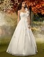 cheap Wedding Dresses-Princess A-Line Wedding Dresses One Shoulder Floor Length Chiffon Sleeveless with Ruched Draping Flower 2020