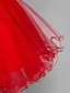 halpa Juhlamekot-Ball Gown Open Back Cute Holiday Homecoming Cocktail Party Dress Sweetheart Neckline Sleeveless Short / Mini Organza Tulle with Beading Appliques 2021