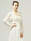 cheap Wraps &amp; Shawls-Wedding  Wraps Coats/Jackets Half-Sleeve Lace Ivory Party/Evening / Office &amp; Career