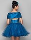 cheap Special Occasion Dresses-A-Line Elegant Dress Holiday Cocktail Party Short / Mini Sleeveless Off Shoulder Taffeta with Beading Ruffles 2024