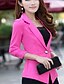 cheap Women&#039;s Blazers &amp; Jackets-QSYR Women&#039;s Korean Candy Color 3/4 Length Sleeve Suit Jacket(Fuchsia)