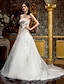 cheap Wedding Dresses-Hall Wedding Dresses A-Line Sweetheart Strapless Court Train Chiffon Bridal Gowns With Beading Embroidery 2023 Summer Wedding Party, Women&#039;s Clothing