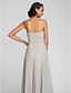 Χαμηλού Κόστους Φορέματα Παρανύμφων-Ίσια Γραμμή Φόρεμα Παρανύμφων Καρδιά Αμάνικο Ανοικτή Πλάτη Μακρύ Σιφόν με Χιαστί / Πιασίματα / Χάντρες 2022