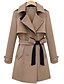 cheap Women&#039;s Outerwear-JANE.S.WIND Women&#039;s Long Sleeve Lapel Neck Tie Wind Coat