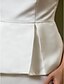 Χαμηλού Κόστους Νυφικά Φορέματα-Ίσια Γραμμή Στράπλες Μακρύ Σατέν Φορέματα γάμου φτιαγμένα στο μέτρο με Που καλύπτει / Με χώρισμα με LAN TING BRIDE®
