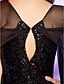 cheap Homecoming Dresses-Sheath / Column Little Black Dress Beaded &amp; Sequin Dress Holiday Homecoming Short / Mini Scoop Neck Sleeveless Chiffon with Crystals 2022 / Cocktail Party