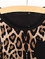 cheap Women&#039;s Tops-T-shirt Leopard Long Sleeve Tops Black / Maxi