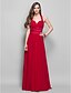 cheap Special Occasion Dresses-Sheath / Column Minimalist Open Back Prom Formal Evening Military Ball Dress Halter Neck Sleeveless Floor Length Chiffon with Side Draping 2021