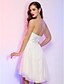 cheap Special Occasion Dresses-A-Line / Princess / Fit &amp; Flare Strapless / Sweetheart Neckline Asymmetrical Chiffon Cocktail Party Dress with Draping / Lace by TS Couture®