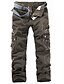 abordables Pantalons Cargo-Homme Ample Mince Chino Tactique Pantalon Cargo Multi poche Couleur Pleine Toute la longueur Casual du quotidien Sortie Militaire Tactique Noir gris foncé Micro-élastique / Fin de semaine