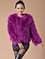 cheap Women&#039;s Furs &amp; Leathers-Fashion Long Sleeve Collarless Ostrich Fur Party/ Career Jacket (More Colors)