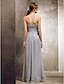 cheap Bridesmaid Dresses-Sheath / Column Sweetheart Neckline Floor Length Chiffon Bridesmaid Dress with Draping / Criss Cross / Ruched by LAN TING BRIDE®