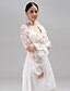 cheap Wraps &amp; Shawls-Long Sleeve Coats / Jackets Lace Wedding / Party Evening Wedding  Wraps With Appliques