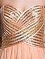 billige Fest kjoler-Balkjole Vintage Inspireret Kjole Skolebal Formel aften Gulvlang Uden ærmer Kæreste Chiffon med Kryds &amp; Tværs Paillette Drapering 2023