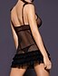 cheap Sexy Lingerie-Women&#039;s Babydoll &amp; Slips / Ultra Sexy Nightwear Solid Colored Black One-Size