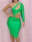 cheap Mini Dresses-Women&#039;s Bodycon Dress - Solid, Cut Out Mini One Shoulder