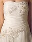 cheap Wedding Dresses-A-Line Wedding Dresses Strapless Knee Length Organza Strapless Formal Casual Sparkle &amp; Shine with Ruched Beading Appliques 2021