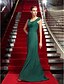 Χαμηλού Κόστους Βραδινά Φορέματα-Ίσια Γραμμή Στυλ Διασήμων Όλα τα Στυλ των Διάσημων Εμπνευσμένο από την Emmy Επίσημο Βραδινό Στρατιωτικός Χορός Φόρεμα Καρδιά Αμάνικο Ουρά Σιφόν με Χιαστί Πιασίματα 2021 / Ανοικτή Πλάτη
