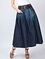 levne Dámské sukně-dámská móda vinobraní ležérní džíny maxi sukně (pás náhodné)