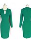 cheap Women&#039;s Dresses-Women&#039;s Dress - Solid Colored All Seasons Red Green Blue M L XL