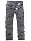 abordables Pantalones cargo-Hombre Corte Ancho Delgado Chinos Táctico Pantalones cargo Multi bolsillo Color sólido Longitud total Casual Diario Noche Militar Táctico Negro Gris oscuro Microelástico / Fin de semana