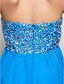 cheap Cocktail Dresses-A-Line High Low Dress Holiday Homecoming Asymmetrical Sleeveless Sweetheart Chiffon with Crystals 2024