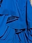 preiswerte Abendkleider-Trompete / Meerjungfrau Promi-Stil Inspiriert von Emmy Festtage Cocktailparty Formeller Abend Kleid Trägerlos Ärmellos Pinsel Schleppe Chiffon mit Rüschen Vorne geschlitzt 2021