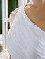 preiswerte Hochzeitskleider-Eng anliegend Ein-Schulter Pinsel Schleppe Chiffon Maßgeschneiderte Brautkleider mit durch / Glanz &amp; Glamour