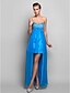 cheap Cocktail Dresses-A-Line High Low Dress Holiday Homecoming Asymmetrical Sleeveless Sweetheart Chiffon with Crystals 2024