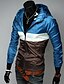 levne Pánské kabáty-KICAI Men&#039;sSplicing Tenký Zeštíhlující Jacket (barevná obrazovka)