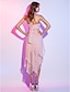 cheap Cocktail Dresses-A-Line High Low Dress Homecoming Cocktail Party Asymmetrical Sleeveless Halter Neck Chiffon Tie Back with Ruched Beading 2023