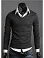 cheap Men&#039;s Sweaters &amp; Cardigans-Men&#039;s Pullover Solid Colored Casual Long Sleeve Slim Regular Sweater Cardigans V Neck Fall Winter Wine Purple Yellow / Weekend