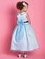 cheap Flower Girl Dresses-A-Line / Princess Ankle Length Flower Girl Dress - Organza / Satin Sleeveless High Neck with Bow(s) / Sash / Ribbon / Flower by LAN TING BRIDE® / Spring / Summer / Fall / Winter / Wedding Party