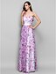 cheap Special Occasion Dresses-Sheath / Column Floral Holiday Prom Dress Sweetheart Neckline Sleeveless Floor Length Chiffon with Beading Draping Pattern / Print 2020