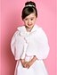 cheap Wraps &amp; Shawls-Kids&#039; Wraps / Fur Wraps Capelets Sleeveless Faux Fur Ivory Wedding / Party/Evening / Casual Fold-over Collar Lace-up Yes