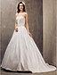 cheap Wedding Dresses-Wedding Dresses A-Line V Neck Sleeveless Sweep / Brush Train Lace Bridal Gowns With 2024