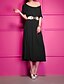 abordables Vestidos de Mujeres-Manshuni simple elegante con el vestido de hombro (sin la correa) (Negro)
