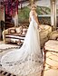 cheap Wedding Dresses-A-Line Sweetheart Neckline Floor Length Tulle Made-To-Measure Wedding Dresses with Beading / Appliques / Criss-Cross by LAN TING BRIDE® / Removable train