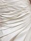 billiga Brudklänningar-Trumpet / sjöjungfru Illusion Halsband Svepsläp Spets / Satäng Bröllopsklänningar tillverkade med Bård / Applikationsbroderi / Knapp av LAN TING BRIDE®