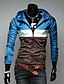 levne Pánské kabáty-KICAI Men&#039;sSplicing Tenký Zeštíhlující Jacket (barevná obrazovka)